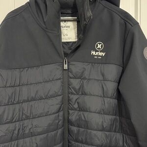 Hurley Men's new with tag Black light weight Jacket